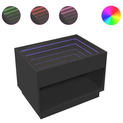 Obrázek produktu pro vidaXL Konferenční stolek s LED diodami Infinity-LED černý 70x50x50 cm
