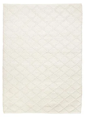 Image de Volero - Tapis tissé en laine - Crème tricotée | Qualité supérieure - 280x380cm