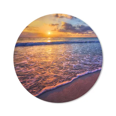 Produktbild von MuchoWow® Mauspad Mousepad Meer - Strand - Sonnenuntergang - Wolken - Horizont 40x40 cm - Mousepads - Maus Mat - Pad - Mausunterlage - Schreibtisch Accessoires