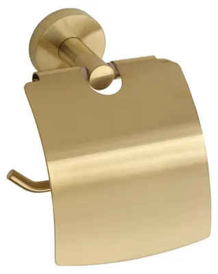 Produktbild von Sapho X-ROUND GOLD Toilettenpapierhalter mit Deckel, Gold matt
