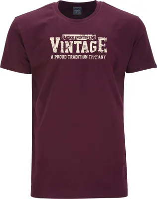 Produktbild von Übergrößen T-Shirt Vintage beige AHORN SPORTSWEAR Maroon Red 3XL
