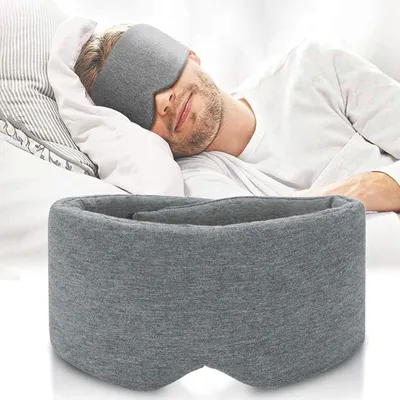 Produktbild von Handgefertigte Schlafmaske aus Baumwolle šC es Design, lichtblockierende Schlafmaske, weich und bequem, Augenform, Blinder, Augenform, Flugzeug, mit Tasche fš¹r Schlafen und Reisen, fš¹r Damen, Herren