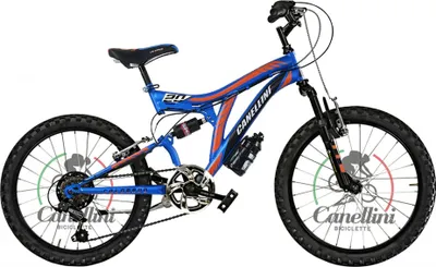 Image de Vélo enfant MTB Canellini COLORADO 20" Full Suspension - Bleu/Orange