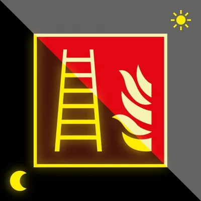 Produktbild von Aufkleber | PERMALIGHT power langnachleuchtend Brandschutzzeichen Feuerleiter...