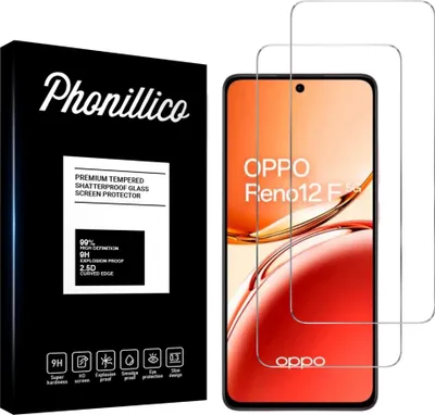 Immagine prodotto di Vetro temperato per Oppo Reno 12 F 5G [2 pezzi] Pellicola protettiva dello schermo Antigraffio Vetro Resistente Phonillico®