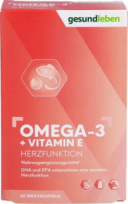 Produktbild von gesund leben Omega-3 Kapseln + Vitamin E, 60 St KAP
