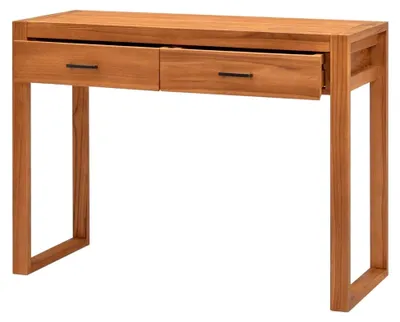 Produktbild von Schreibtisch mit zwei Schubladen aus recyceltem Teak 100x40x75 cm