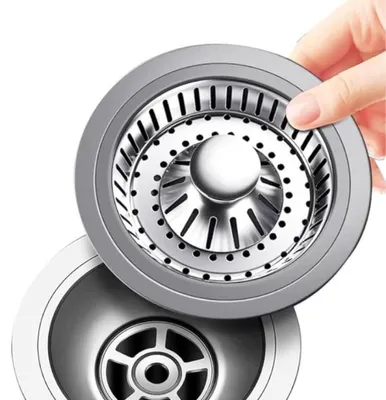 Produktbild von Abflusssieb Spülbecken - Edelstahl - 76–81 mm - Pop-up Abflussstopfen mit Sieb - Universeller Spülbeckenfilter - Abflussverschluss für Küche und Spüle