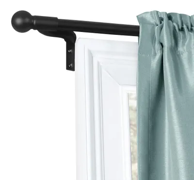 Café-Fensterstange, Metall, Schwarz, 45-112 cm, verstellbar
