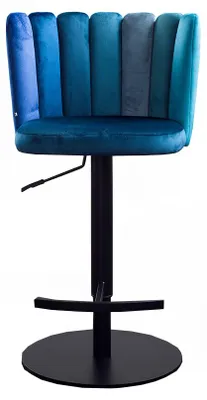 Produktbild von KAWOLA Barhocker JADA Drehstuhl höhenverstellbar Velvet blau