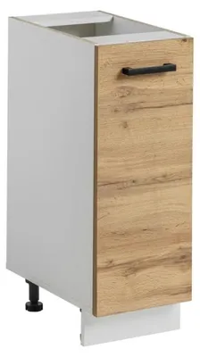 Image de Meuble bas de cuisine "Rita" - Naturel/Blanc - L 30 x H 81 cm
