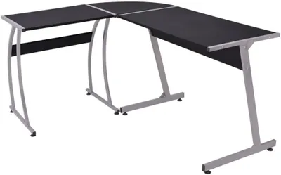 Produktbild von L-förmiger Eckschreibtisch in Schwarz