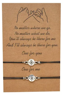 Produktbild von Pinky Promise Armbänder,2 Stücke Versprechen Bracelet Freundschaft Paar Entfernu
