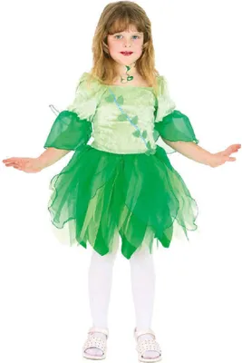 Produktbild von O571-128 grün Kinder Feen Kleid Elfenkostüm Gr.128