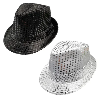 2er-Set Partyhüte Schwarz/Weiß für Erwachsene