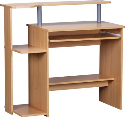 Immagine prodotto di Scrivania per computer Wohnling Dennis in faggio con ampio spazio per i ripiani; WL1.163