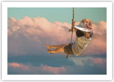 Produktbild von Poster - Poster ohne Rahmen - Schaukeln Seil Himmel - 70x50 cm - Wand Bild - Wanddeko - Wandbilder - Kunstposter - Wandposter - Bilder - Kunstdruck - Wanddekoration - Wandbild - P2XAA70x50-4259