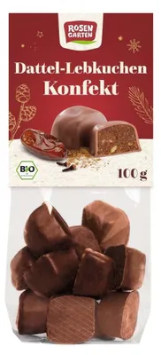 Produktbild von Dattel Lebkuchen Konfekt - VM-Schokolade 100g