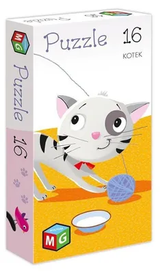 Zdjęcie produktu dla Puzzle dla Dzieci Kotek 16 Elementów