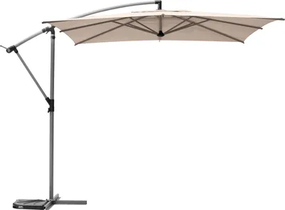 Produktbild von Sonnenschirm quadratisch versetzt "manoa" weizen 2,5x2,5 m - Hespéride