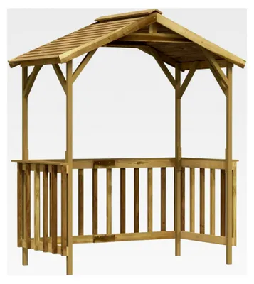 Produktbild von Grillpavillon aus imprägniertem Kiefernholz für Terrasse, 163,5x93x210 cm