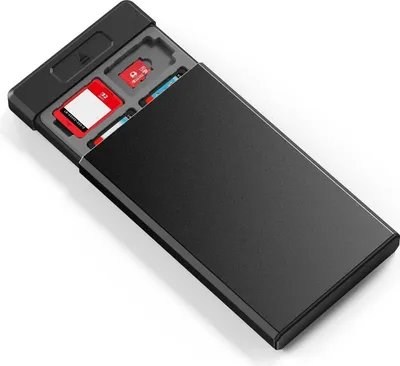 Image de HEIYING Boîte de rangement métallique pour jeux Switch pour 20 jeux et 20 slots pour cartes Micro SD