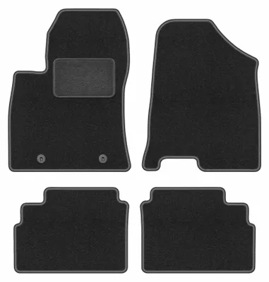 Image de Tapis de sol en moquette pour hyundai Kona II 2022- (crossover) – jeu 4 pièces, gris graphite, sur mesure – Wielganizator LUX