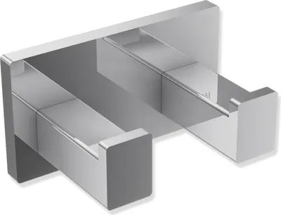 Produktbild von HEWI Doppelhaken, Edelstahl, verchromt, Breite 75 mm, Tiefe 44 mm