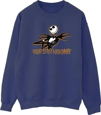 Immagine prodotto di The Nightmare Before Christmas - Felpa "Your Worst Nightmare" per bambini BI53200 (L) (Marineblau)