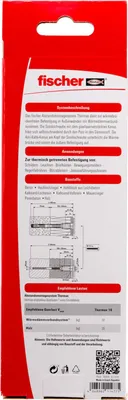 Produktbild von Fischer 512173, Schrauben- & Dübelsatz, Autoklaven-Porenbeton, Beton, Mauerwerk, Mauerziegel, Kunststoff, M10, 1,2 cm, 70 mm