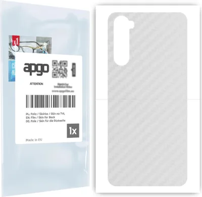 Produktbild von apgo Rückseite Schutzfolie für OnePlus Nord -  Hinten Schutzfolie Carbon Transparent (durchsichtig), Rückseite Folie schützt vor Kratzern und Fingerabdrücken