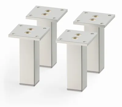 Produktbild von 4er Set sossai Aluminium Möbelfüße 100mm in eloxiertem Design Schrankfüße Sockelfüße