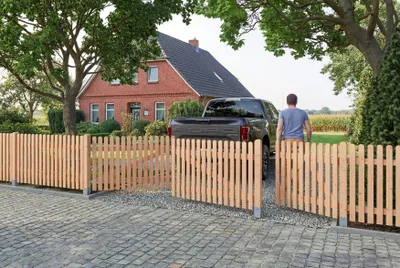 Produktbild von Vorgartenzaun Typ 2 180x100 cm Lärche unbehandelt