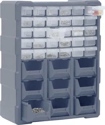 Obrázok produktu pre viaczásuvkový organizér vidaXL s 39 zásuvkami 38x16x47 cm