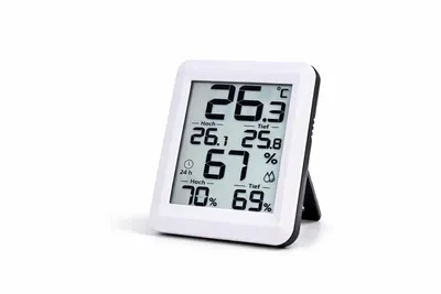 Produktbild von Digitales Thermometer & Hygrometer mit großem Display – Raumtemperatur & Luftfeuchtigkeit präzise messen