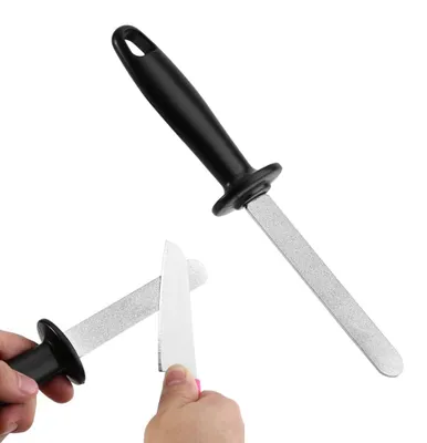 Produktbild von Schleifstab, 8,7 Zoll lang, mit Griff, zum Schärfen von Küchenwerkzeugen