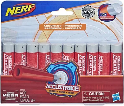 Zdjęcie produktu dla Nerf N-Strike Mega AccuStrike, Uzupełnienie, 8 lat(a), 10 szt., Czerwony