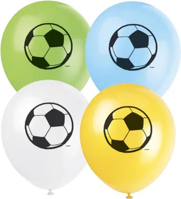 Image de Ballons en latex - football - 5 pièces - 30 cm