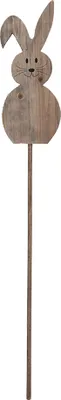 Produktbild von Clayre & Eef Gartenspieá Kaninchen 100 cm Braun Holz