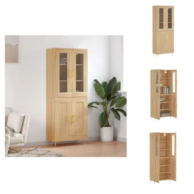Imagen del producto de Mueble alto Sonoma en roble, 69,5 x 34 x 180 cm, material de madera, tipo aparador
