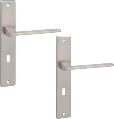 Immagine prodotto di Maniglia per porta interna su piastra lunga con chiave Zambia Satin Kuchinox KAB_3M1A