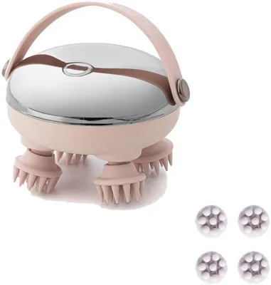 Produktbild von Minicee Kopfmassagegerät IPX7 – Elektrischer Kopfhaut Massager 3 Modi Rosa-Silber