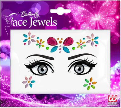 Produktbild von Face Jewels "Schmetterling" - Selbstklebende Glitzersteine
