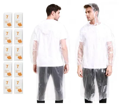 Imagen del producto de Omgoods - Ponchos impermeables de colores - 10 unidades - Adecuados para diferentes estaciones