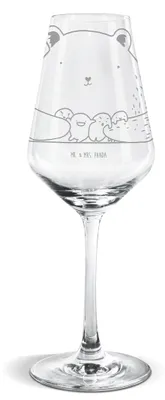 Produktbild von Mr. & Mrs. Panda Weinglas Bär Gefühl - Transparent - Geschenk, Durchgedreht, Weißwein Glas, wein, Kelch, Wahnsinn, Verrückt, Weißweinkelch, Teddy