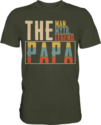 Produktbild von Bester Papa Ever Vatertag Geschenk Retro Vater T-Shirt – Urban Khaki / L