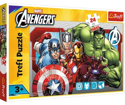 Productafbeelding van Puzzel 24 Maxi – Altijd Gewoon – Disney Marvel The Avengers Trefl 14378