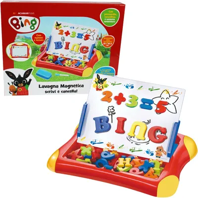 Image de Bing Bunny Tableau magnétique avec chiffres et lettres + stylo marqueur