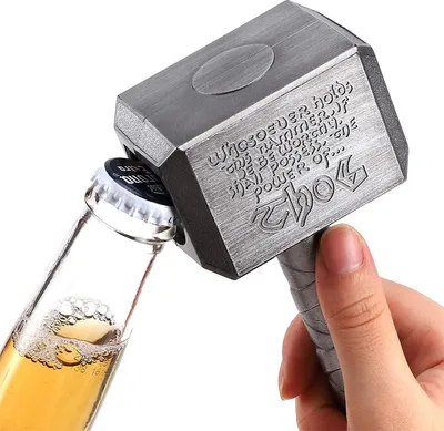 Produktbild von Bierflaschenöffner Edelstahl Magnet, Personalisierter Getränkeöffner, Büchsenöffner für Bar, Küche & Zuhause