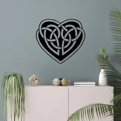 Immagine prodotto di Wallity, Love- SKL2518, Nero, Altre decorazioni per la casa, 70 x 64 cm, 100% metallo (Spessore: 1